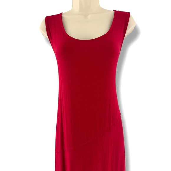 Catherines Red Sleeveless Tank Maxi Dress‎ Size 14/16W Sleeveless Soft Knit Plus - Picture 3 of 8